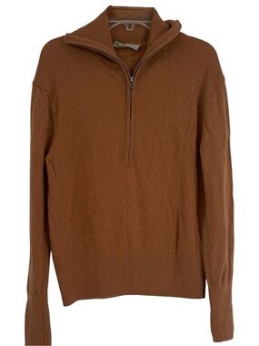Everlane half zip brown sweater size small Women’s Wool/yak Hair Pullover